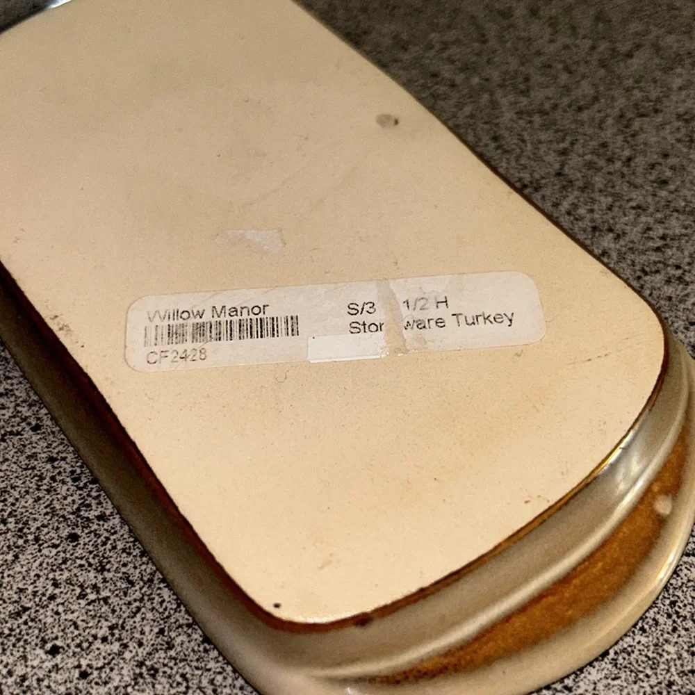 NWT Leaf Glazed Stoneware Trinket Tray by Willow Manor - Picture 6 of 11